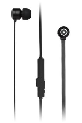Black ribbons in-ear bluetooth headphones